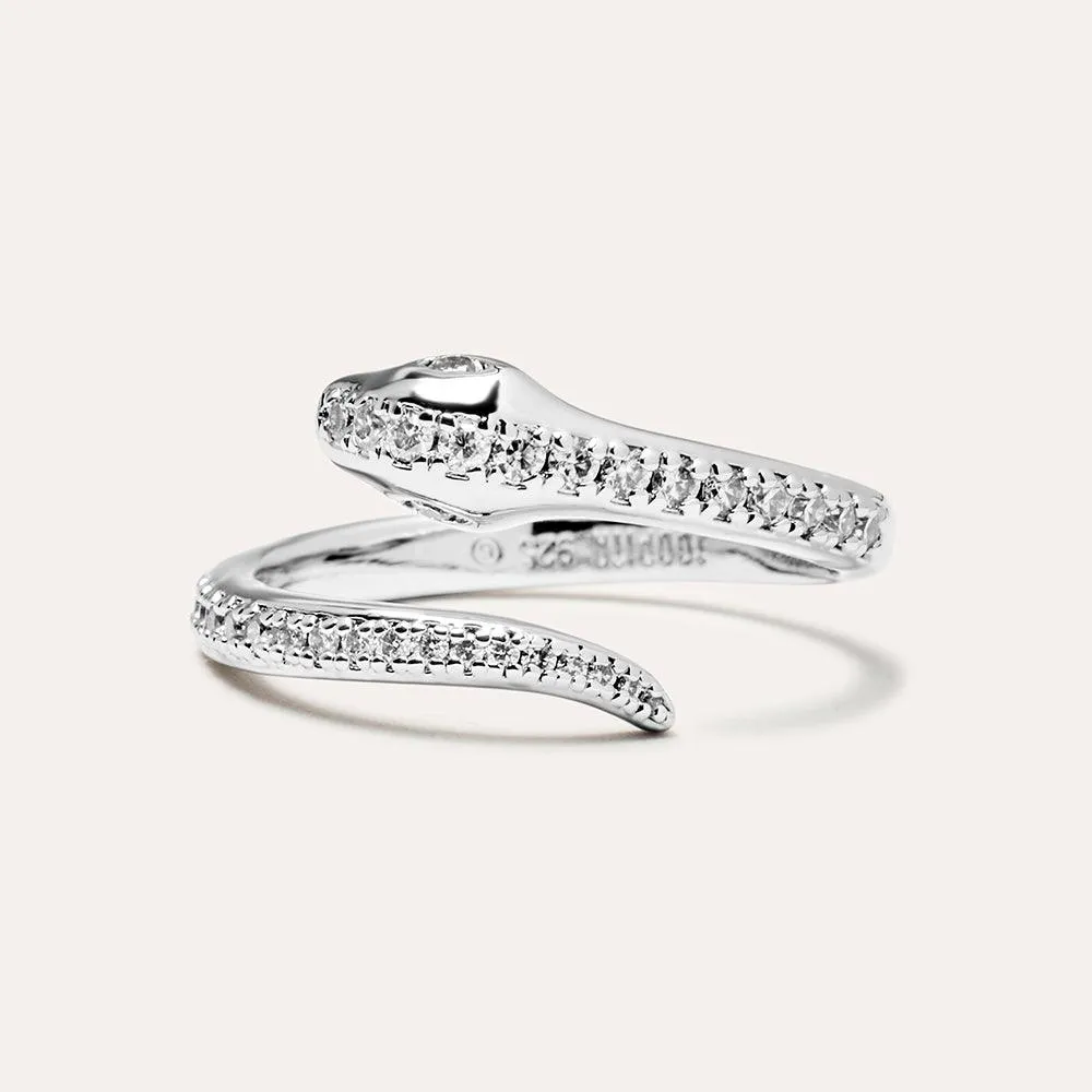 Nagini Snake Coil Ring in Sterling Silver