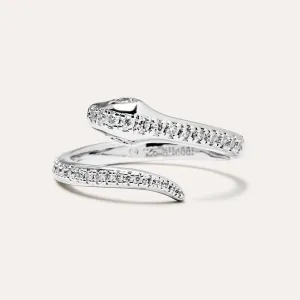Nagini Snake Coil Ring in Sterling Silver