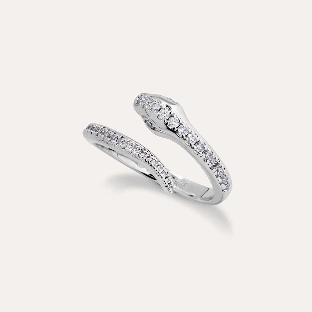 Nagini Snake Coil Ring in Sterling Silver