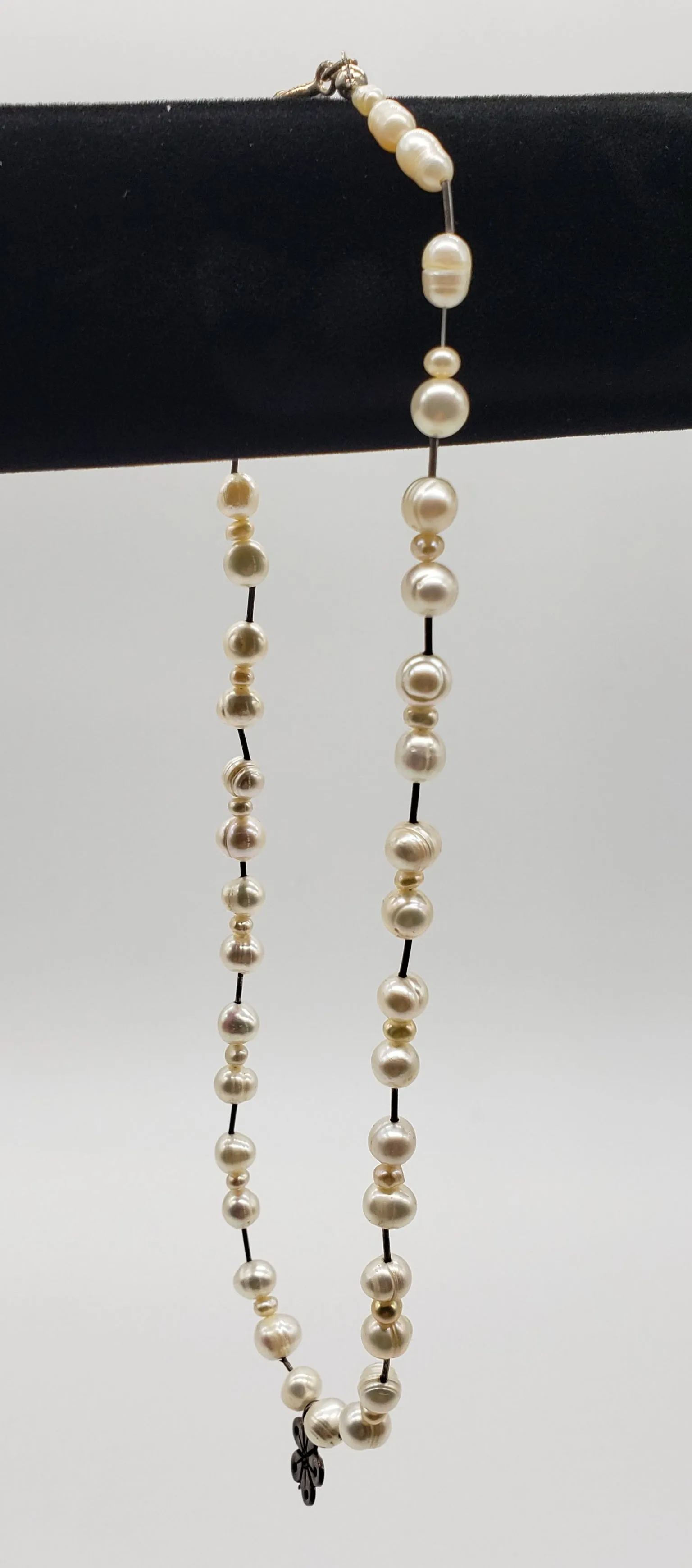 Natural Pearl Studded Floral Necklace, one of a kind