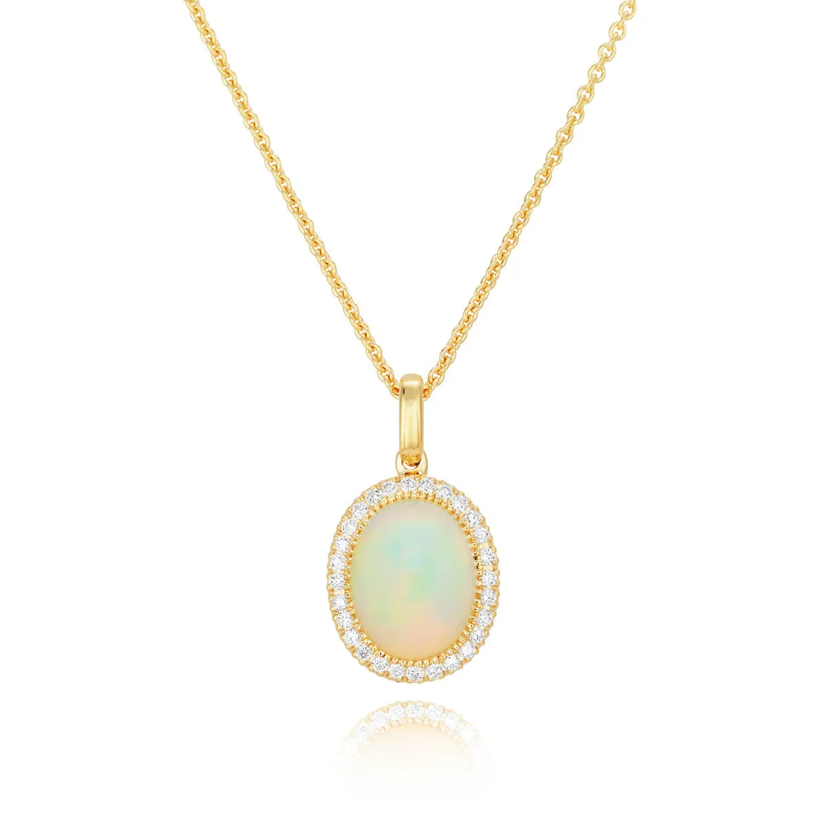Opal and Diamond Pendant