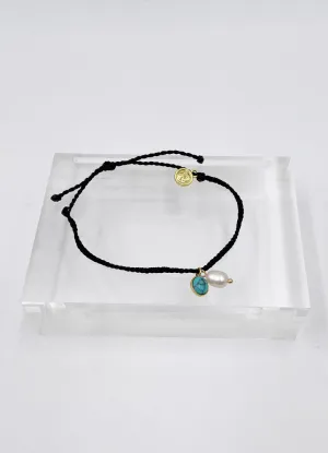 Pear and Turquoise Charm Bracelet by PuraVida