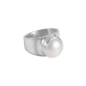 PEARL DOME RING - SILVER