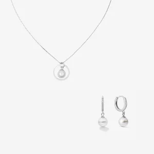 PEARL DROP SET Silver