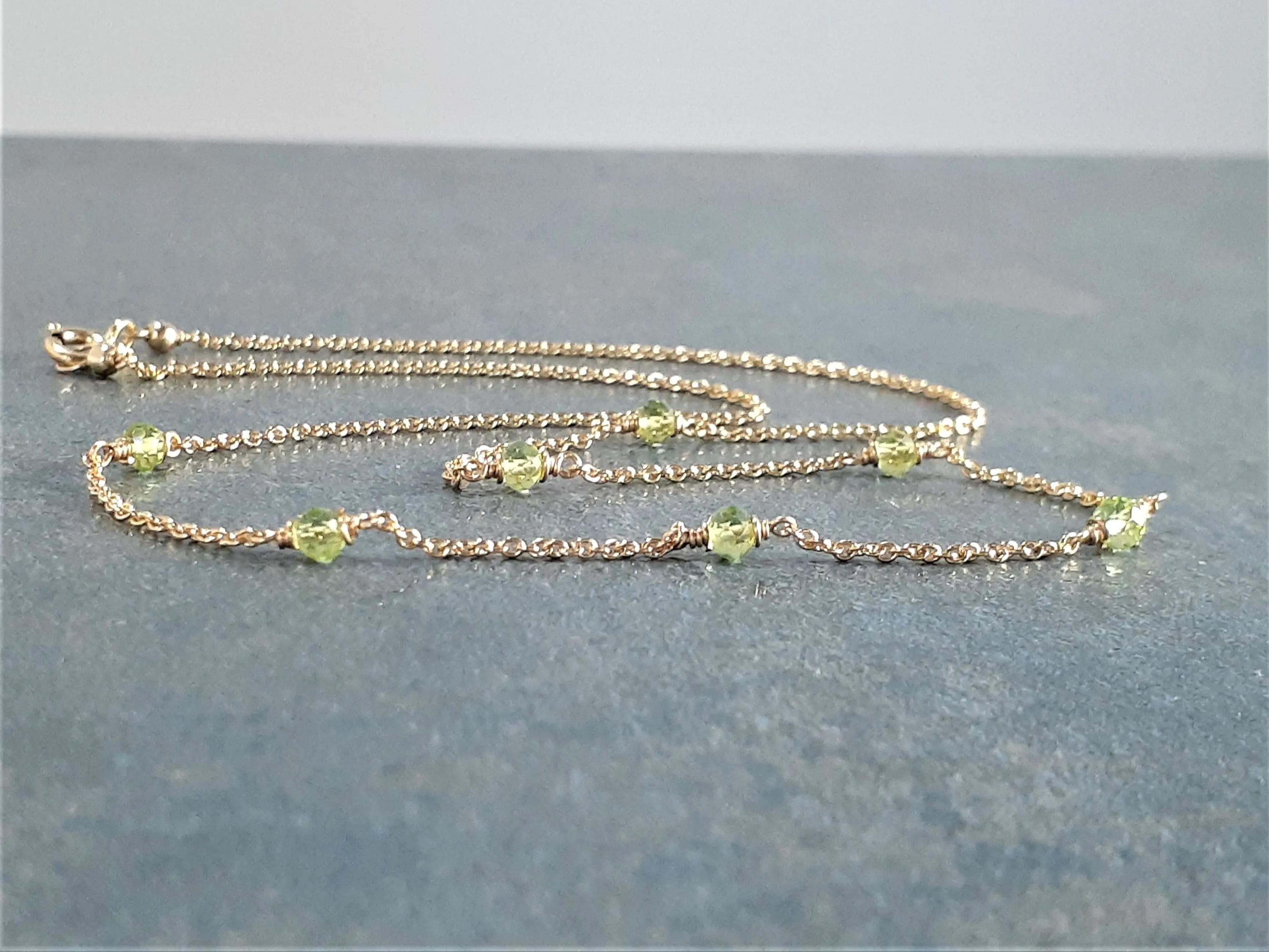 Peridot Beaded Necklace