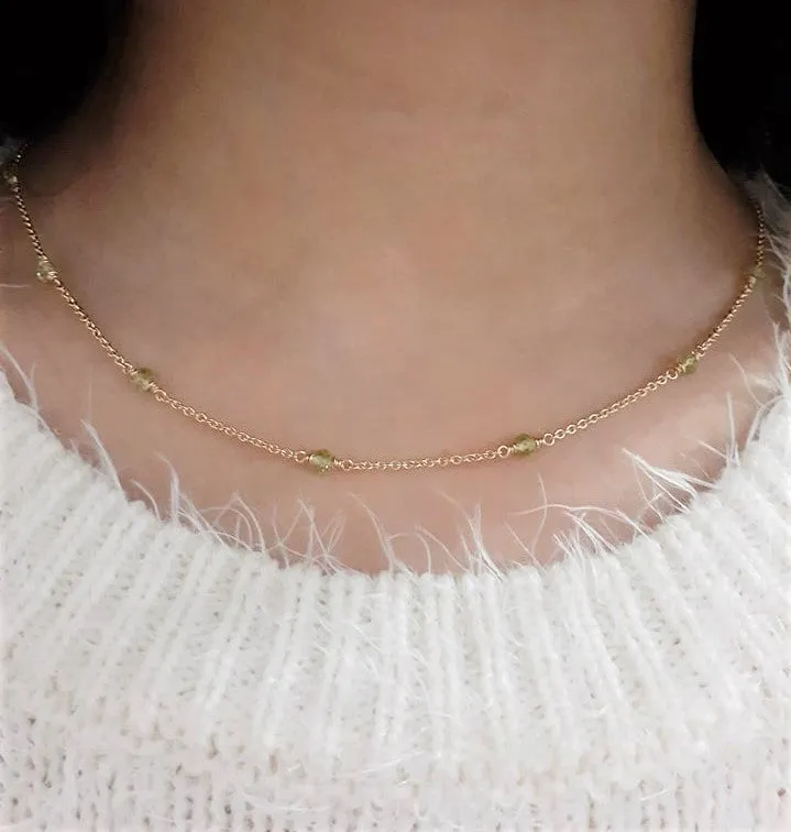 Peridot Beaded Necklace
