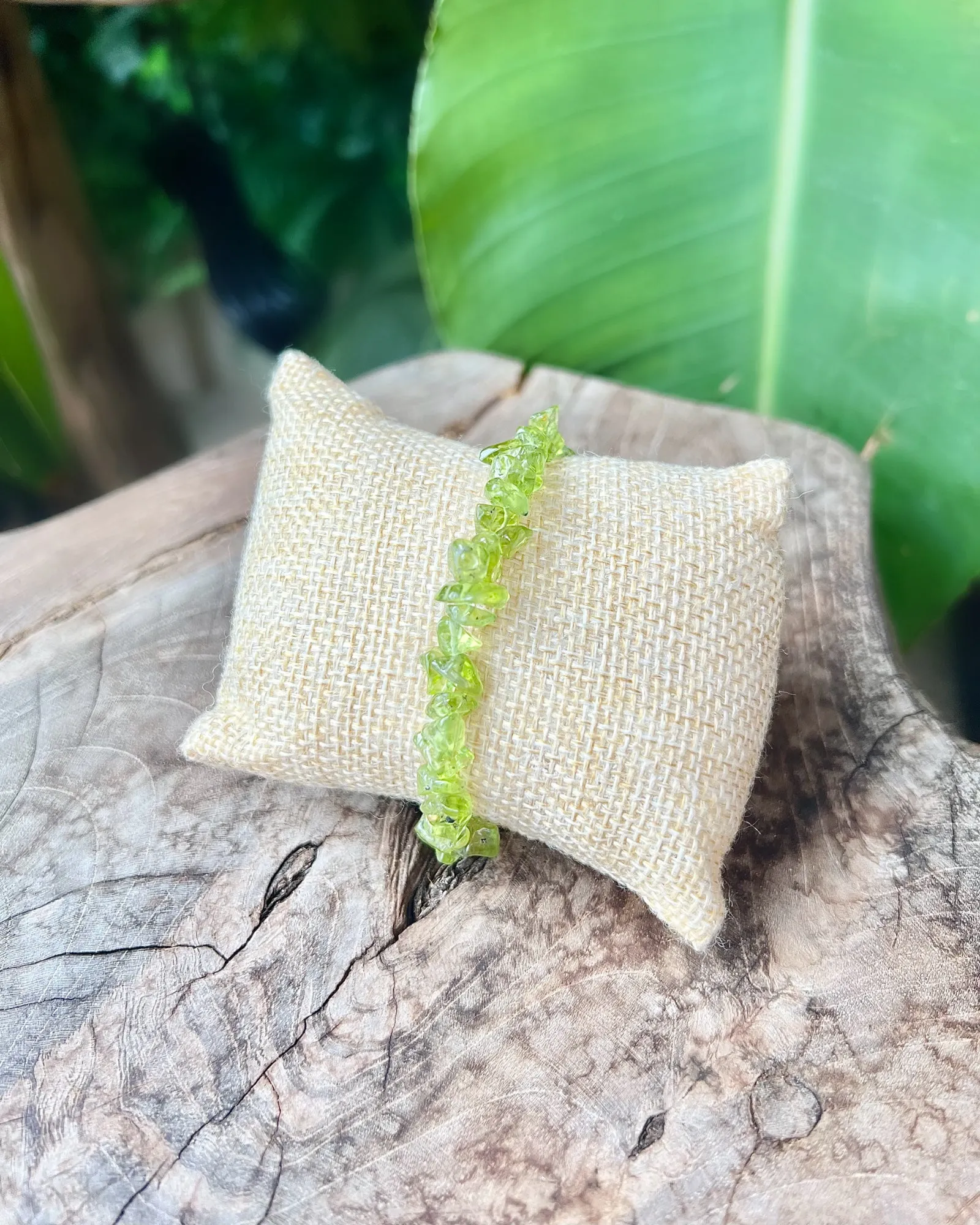 Peridot Chip Bracelet