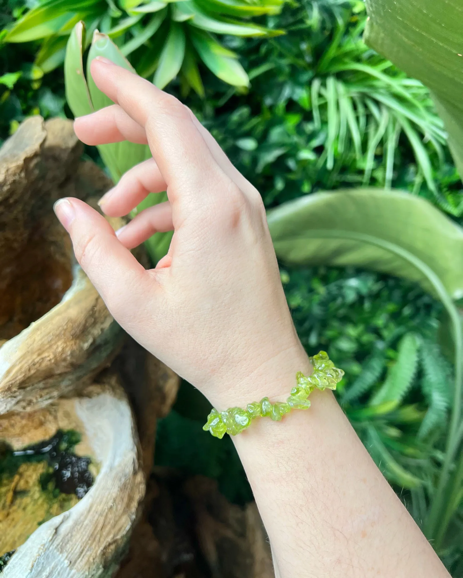 Peridot Chip Bracelet