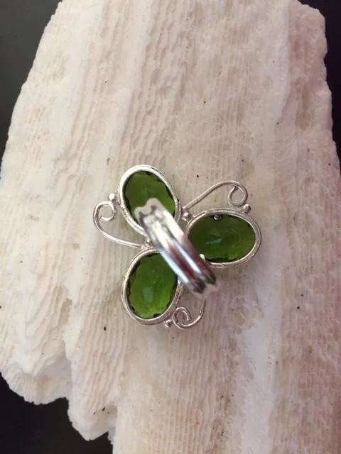 Peridot Quartz Round Handmade Pendant 1.5", Necklace, Ring & Bracelet Set