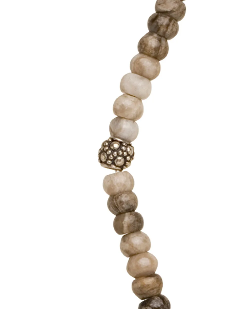 Petoskey Coral Rondelle Beaded Bracelet