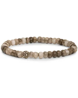 Petoskey Coral Rondelle Beaded Bracelet