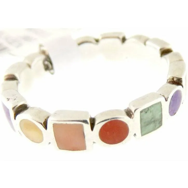 Peyote Bird Designs Dot Dash Multi Stone Ring