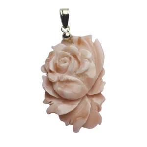 Pink Coral Rose Pendant