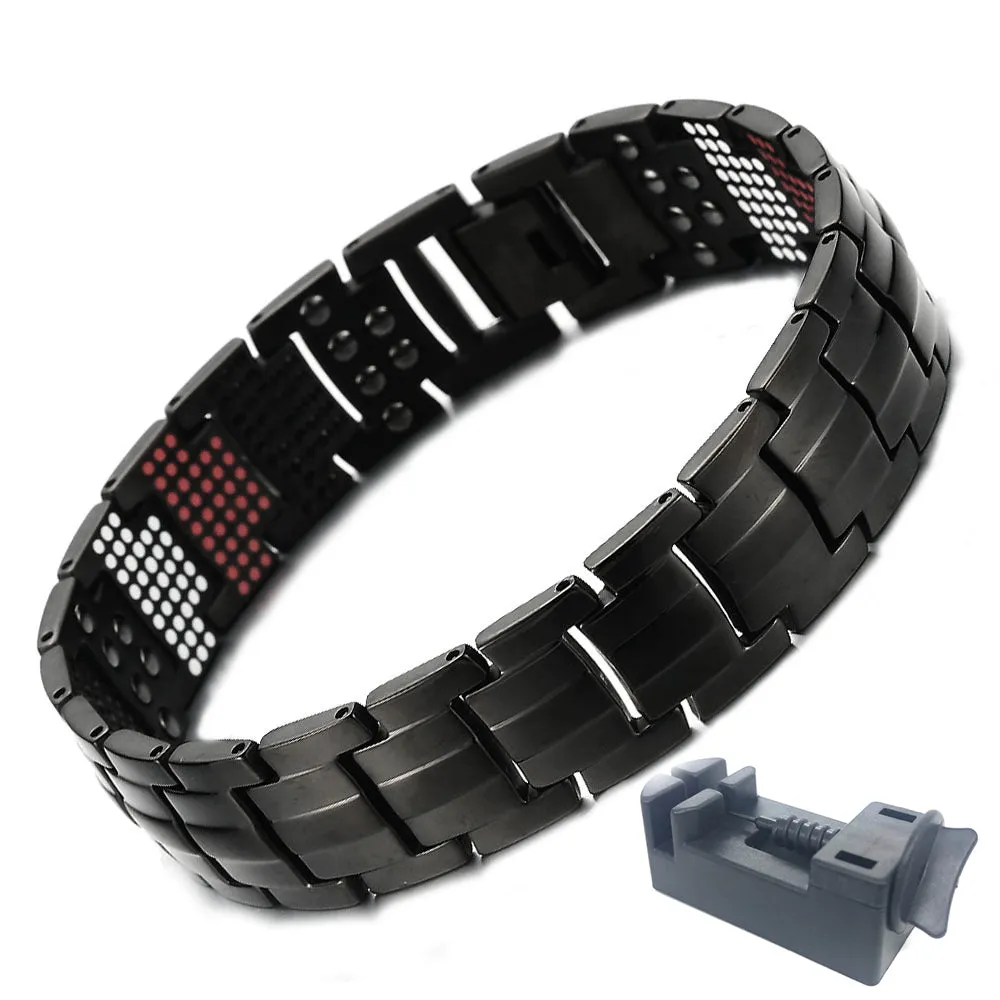 Pure titanium magnetic germanium ion bracelet