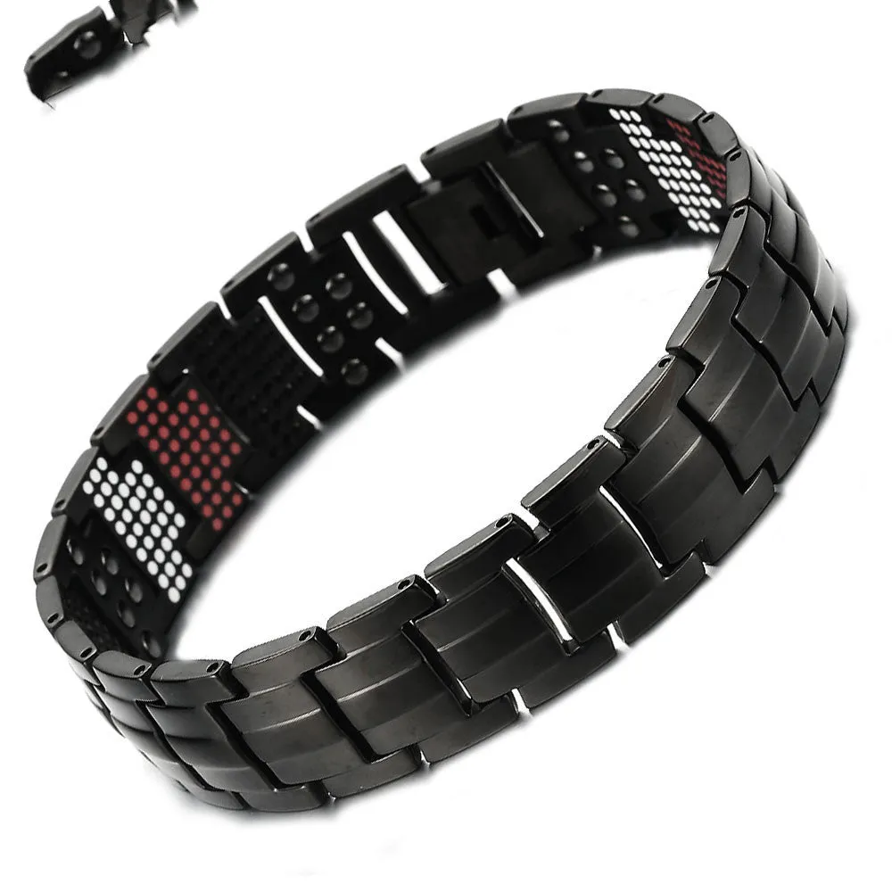 Pure titanium magnetic germanium ion bracelet