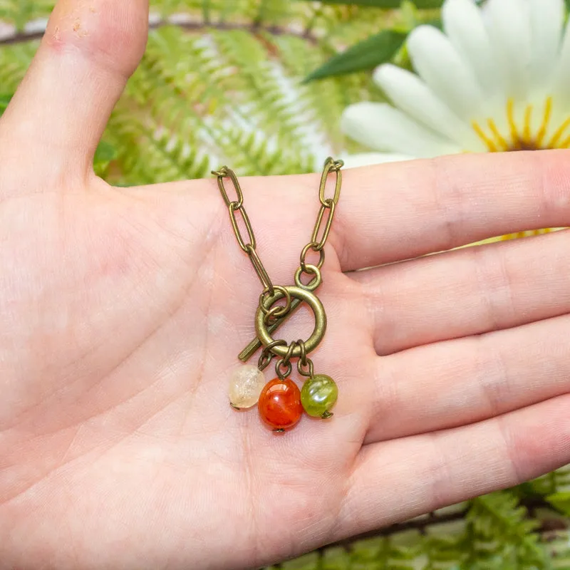 Rainbow Pebble Toggle Bracelet