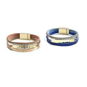 Rhinestone Multi-strap Bracelet, 4 Color choices