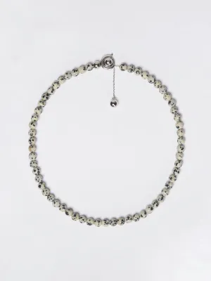 Saylor Diaspro Dalmata and Palladium-Plated Necklace
