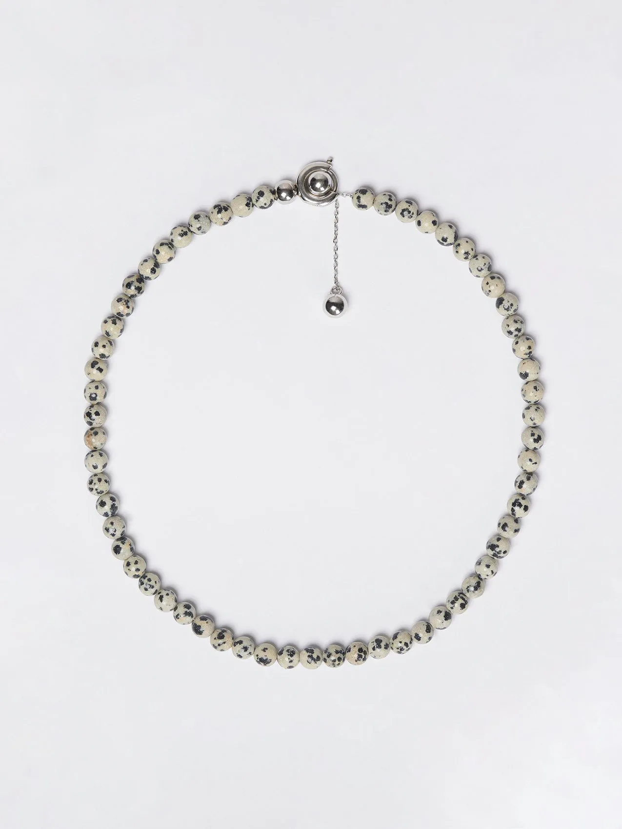 Saylor Diaspro Dalmata and Palladium-Plated Necklace