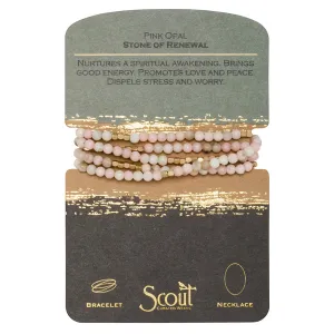 Stone Wrap Bracelet Pink Opal - Stone of Renewal