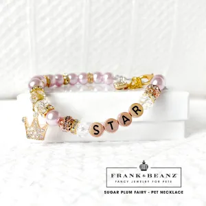 Sugar Plum Fairy Dog Necklace Cat Necklace Pearl Dog Collar Pet Necklace