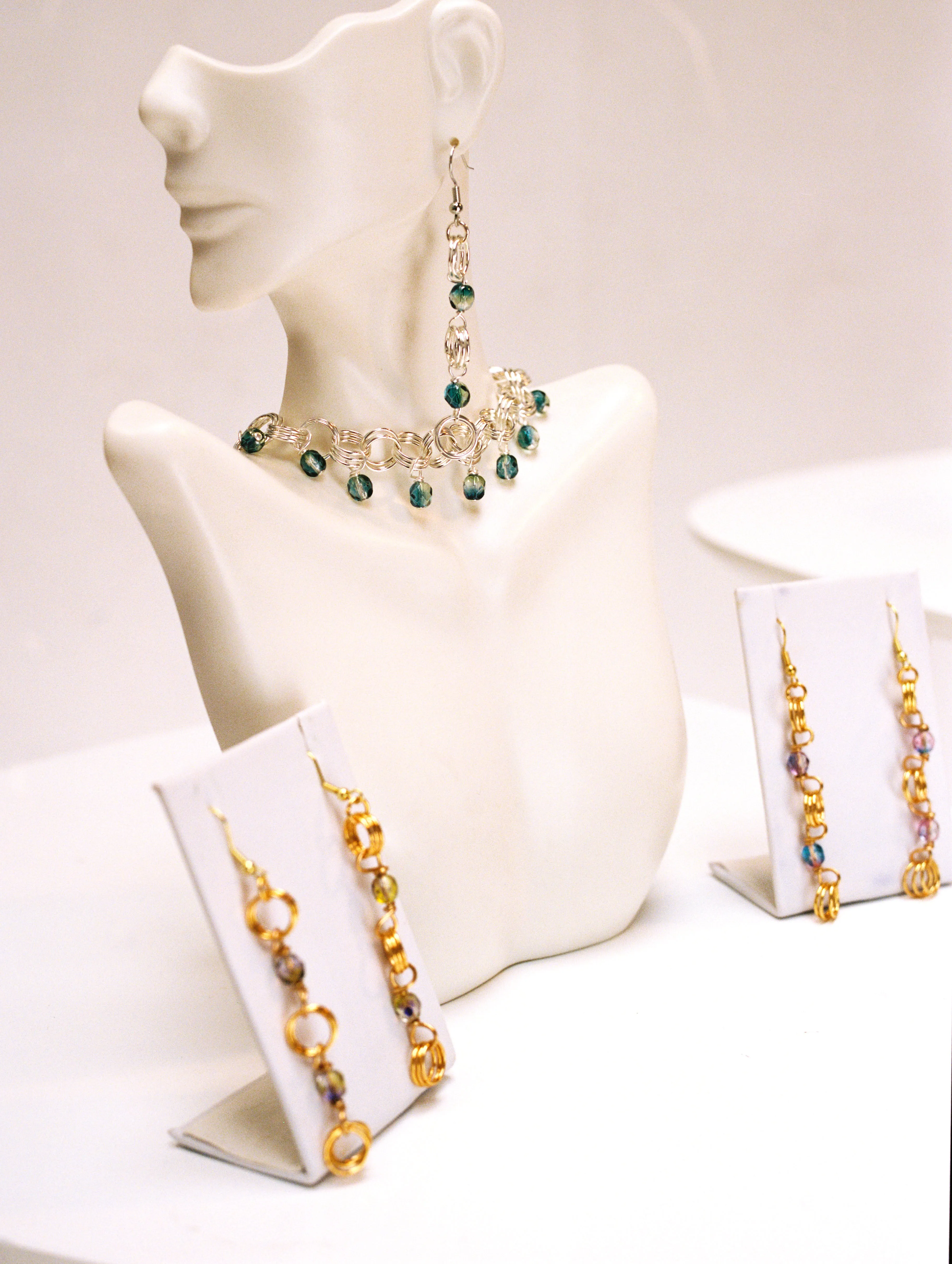 The Christina Choker in Blue-Green