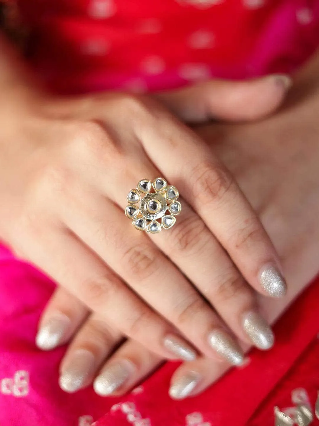 Tiny Dabi Kundan Ring