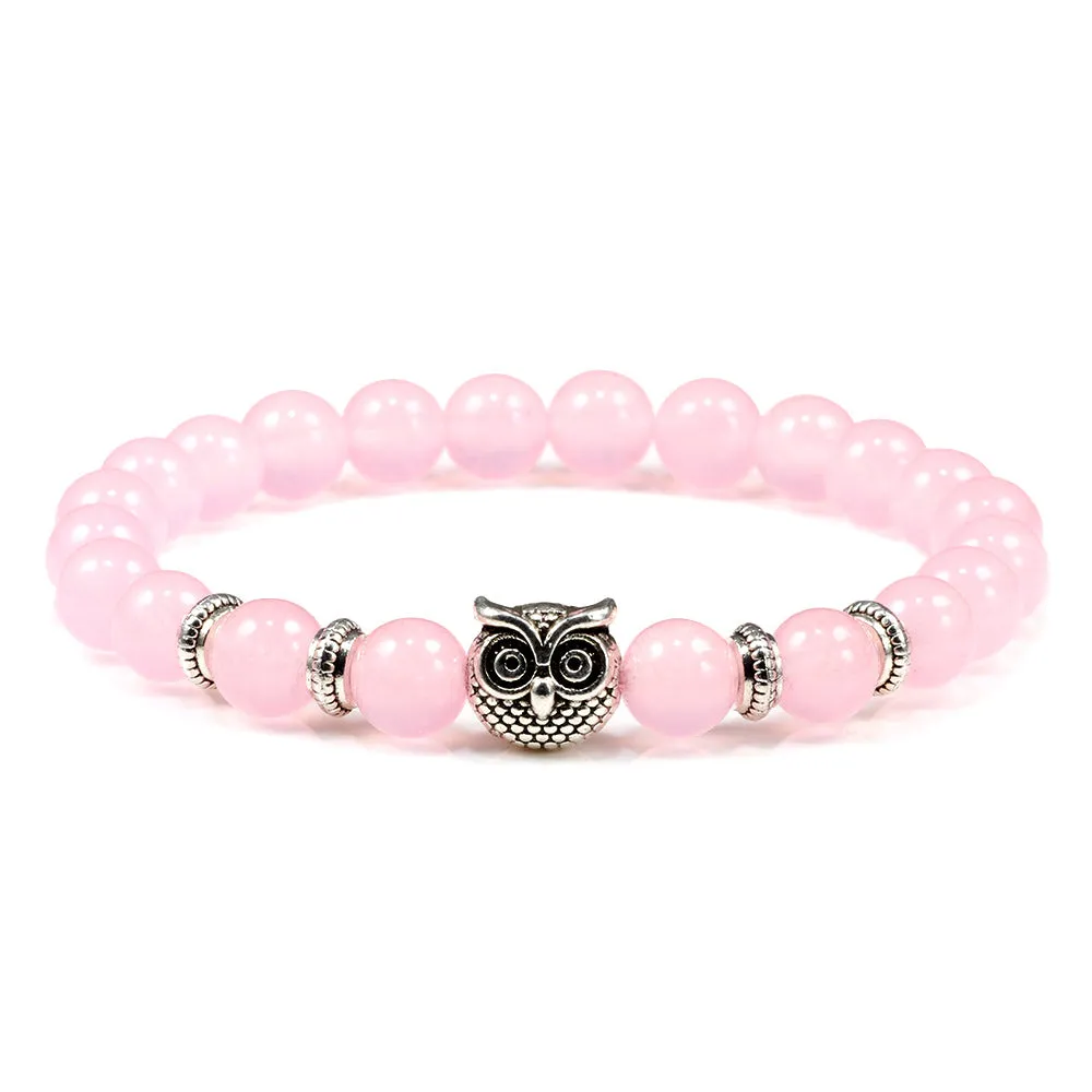 Turquoise Beaded Owl Yoga Bracelet
