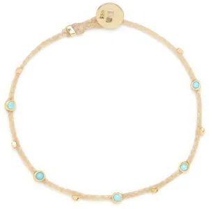 Turquoise Bezel Charms Bracelet