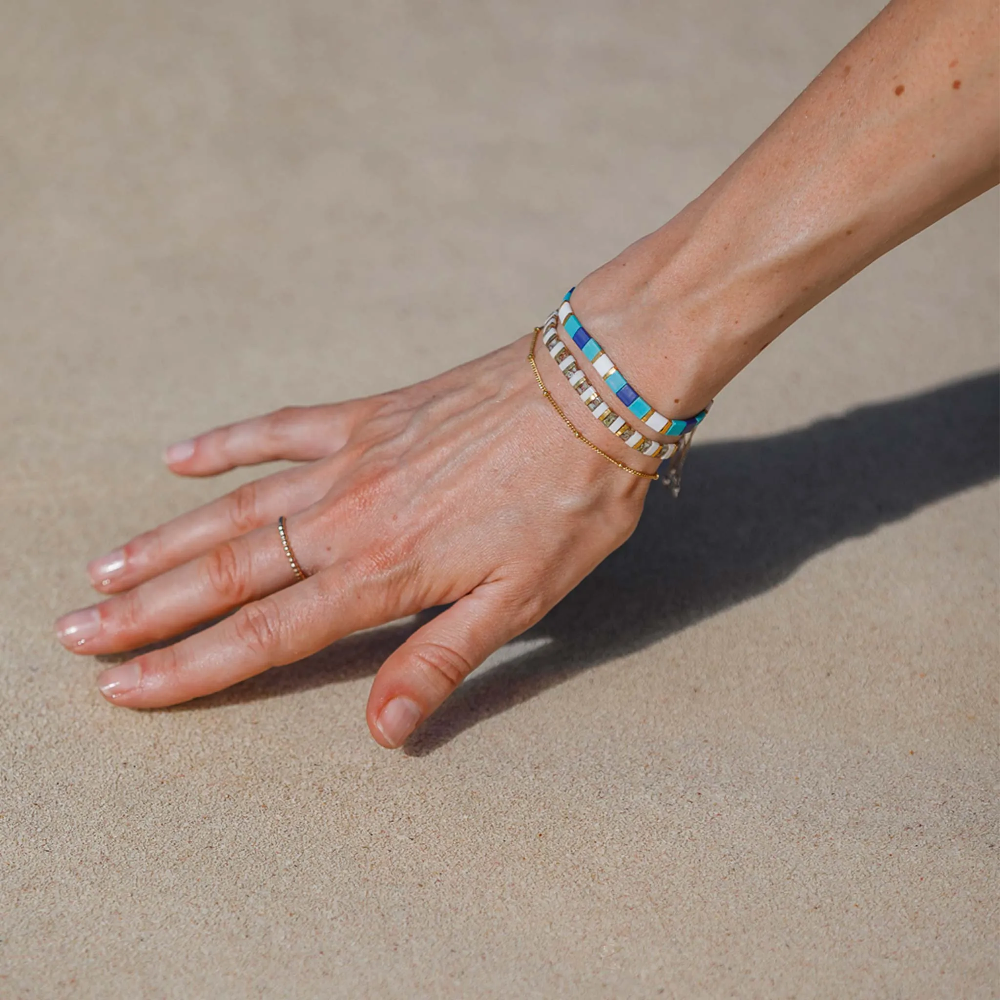 Turquoise Terrazzo Slider Bracelet