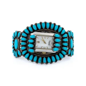 Turquoise Zuni Cuff Watch