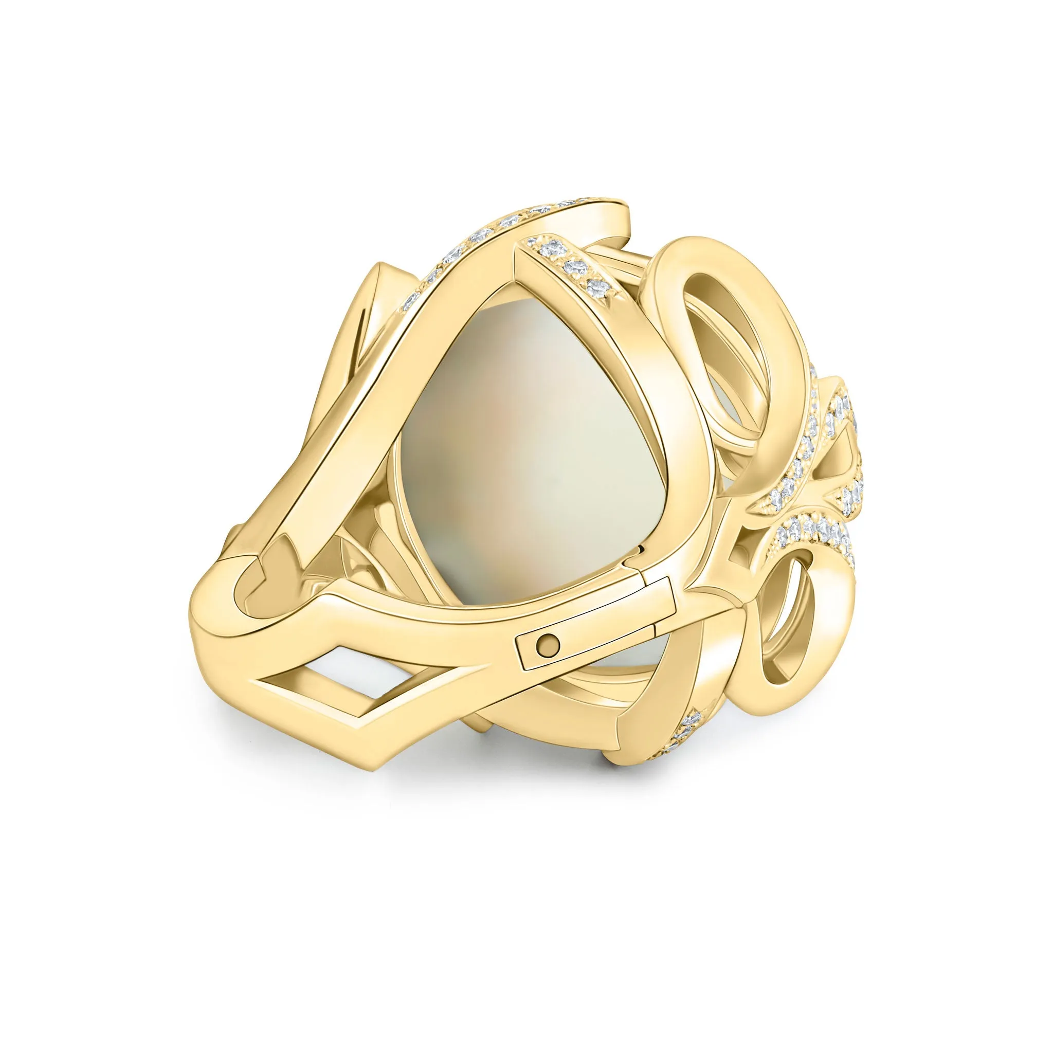 Verdana Prasiolite   Diamond Cocktail Ring