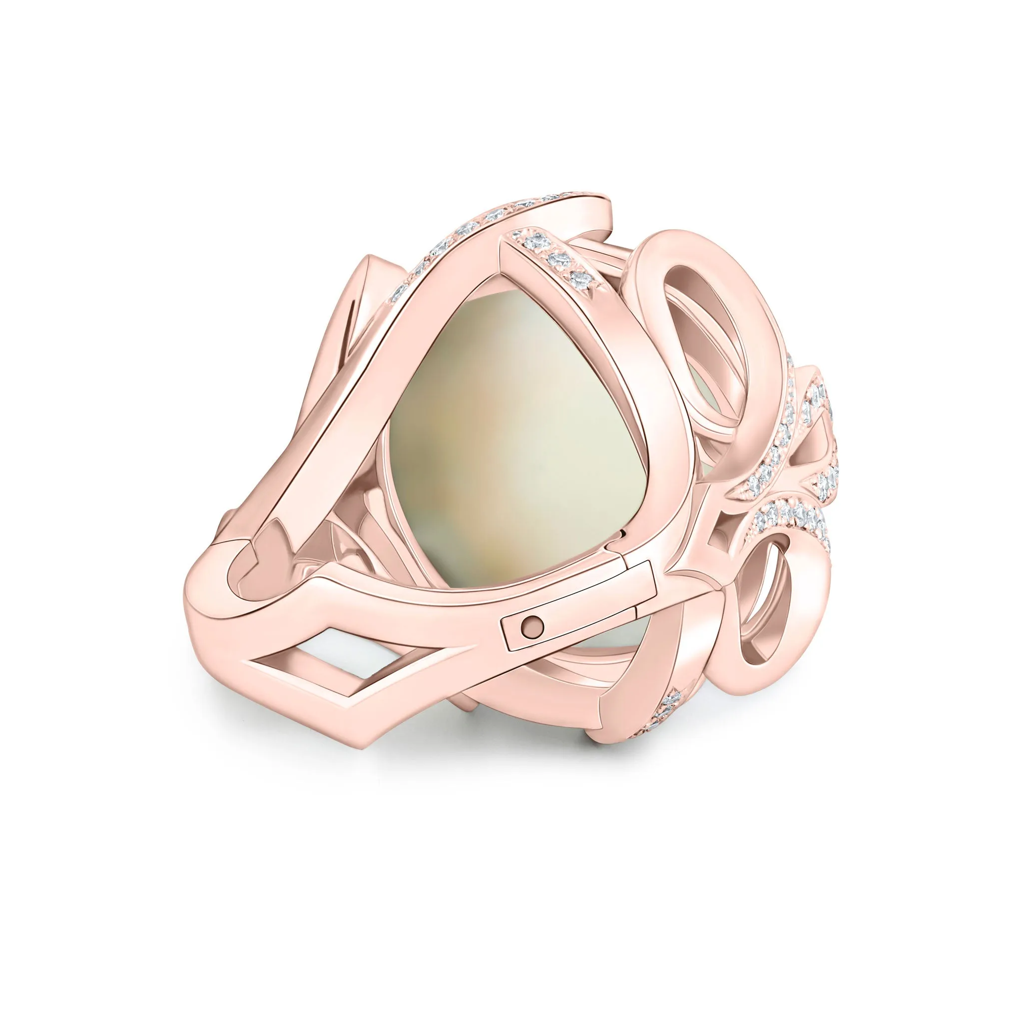 Verdana Prasiolite   Diamond Cocktail Ring