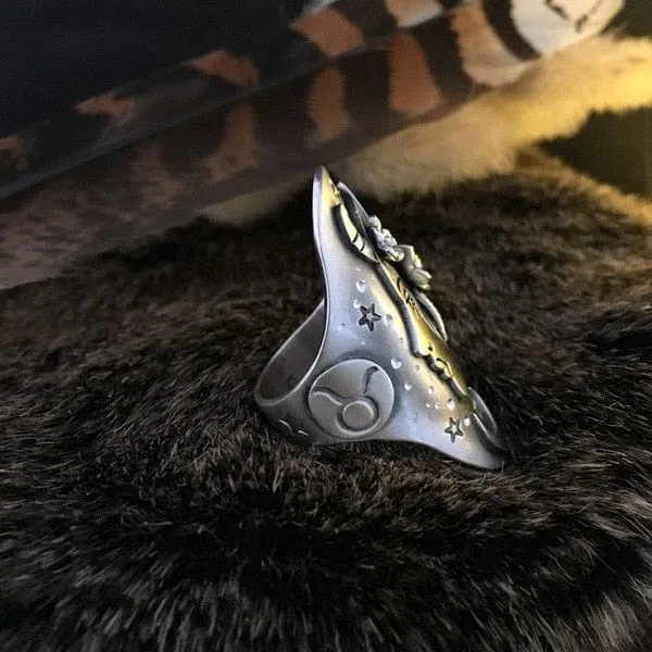 Vintage goddess side face Ring