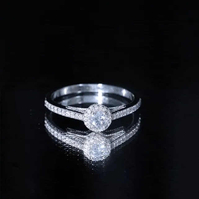 Vintage Moissanite Crown Engagement Ring