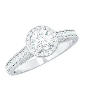Vintage Moissanite Crown Engagement Ring