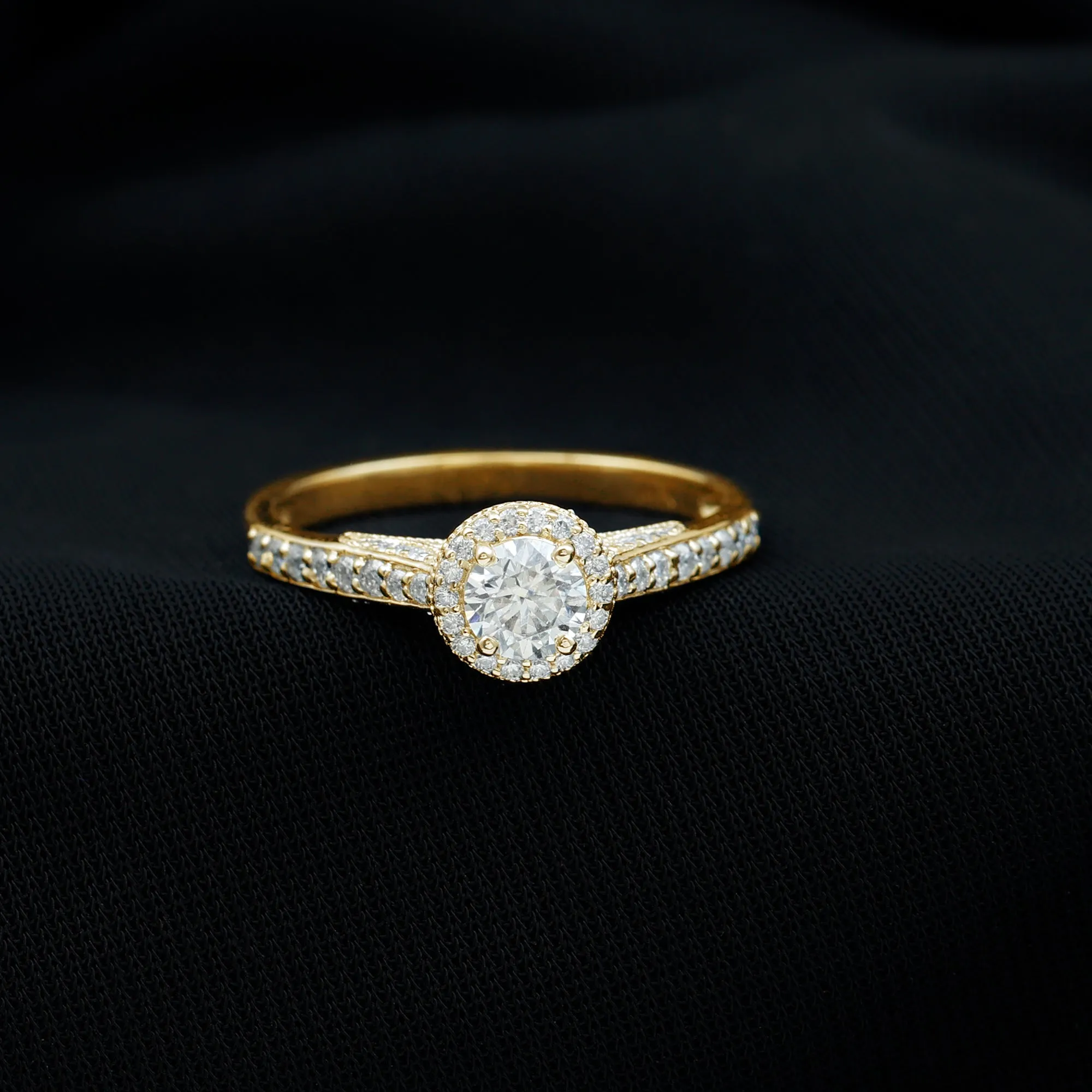 Vintage Moissanite Crown Engagement Ring