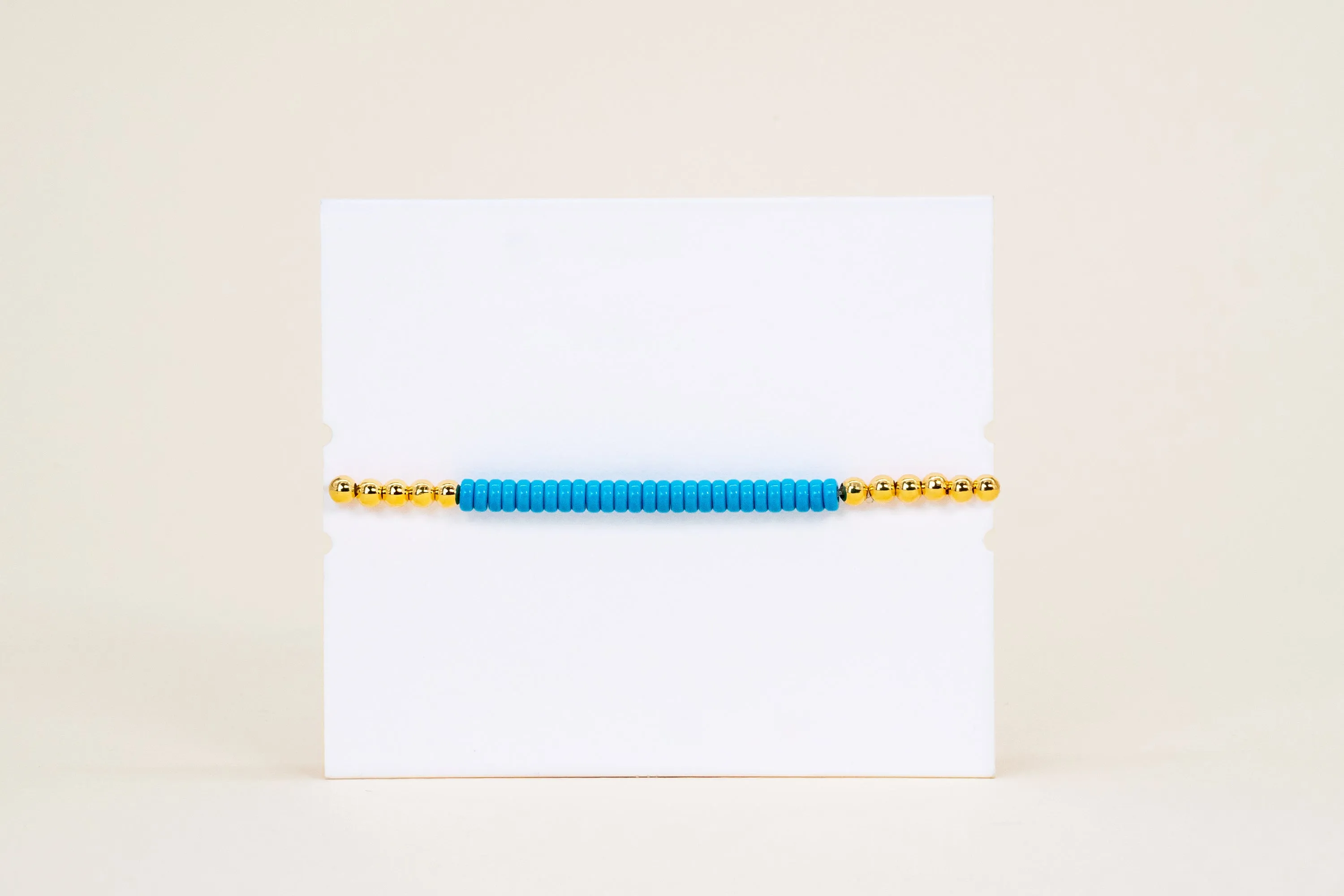 VITAMIN Gold Ball Bracelet Turquoise