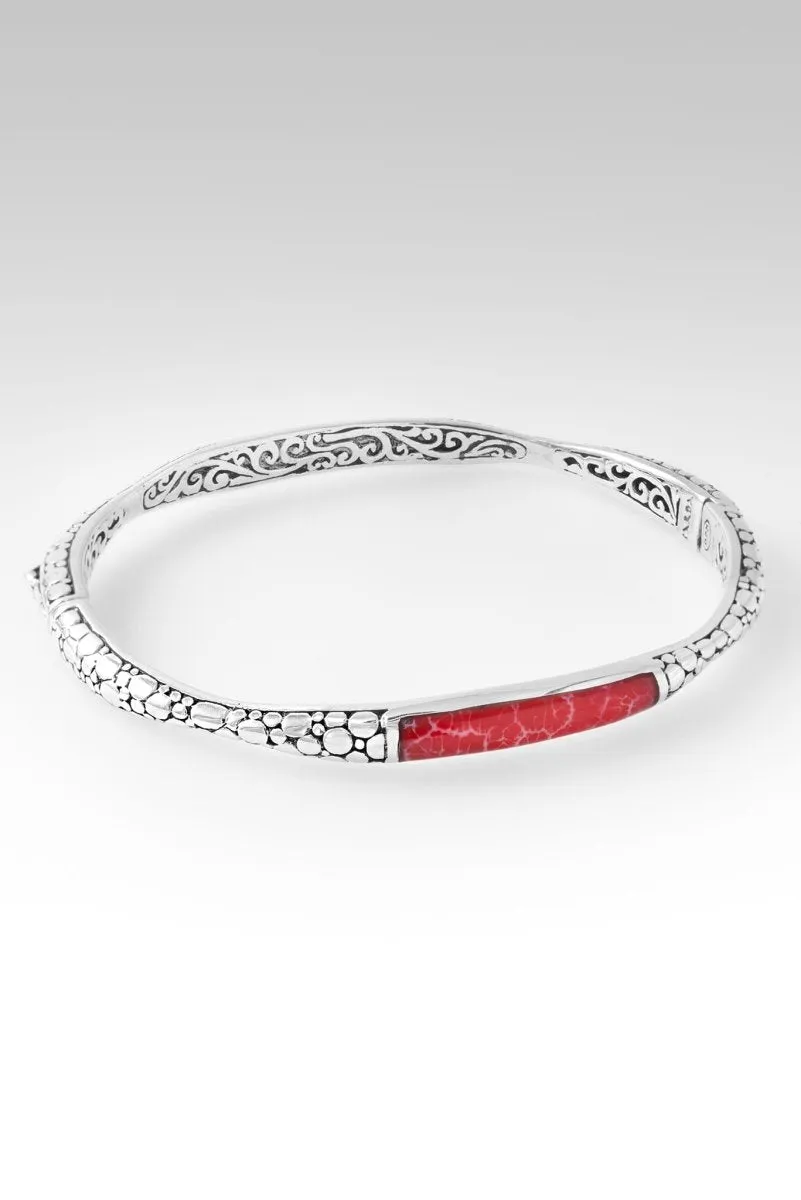 Warm Embrace Bangle™ in Red Indonesian Coral