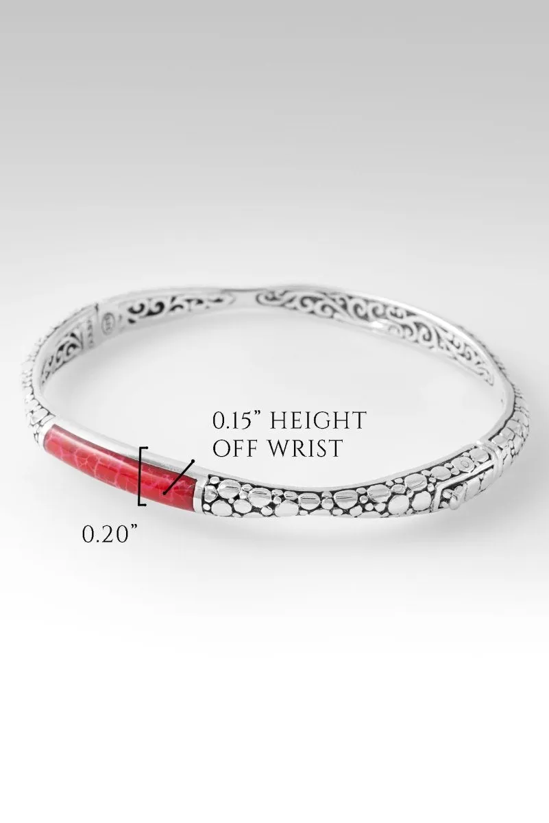 Warm Embrace Bangle™ in Red Indonesian Coral