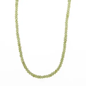 Wrap Bracelet Or Necklace 3mm Faceted Peridot 24K Gold Vermeil Bracelet