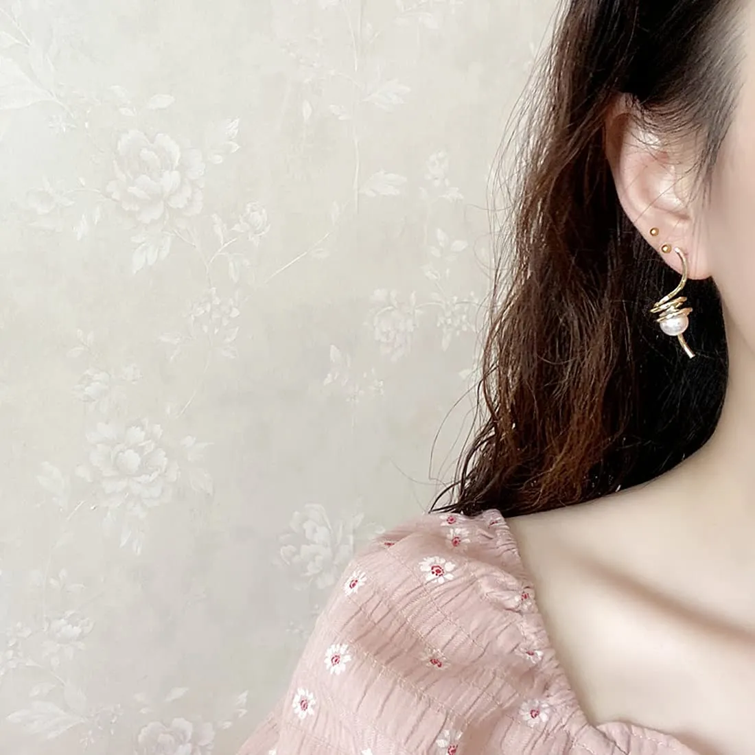 Yellow Chimes Pearl Earrings for Women Combo of 2 Pairs Gold Plated Pearl Drop Earrings for Women and Girls
